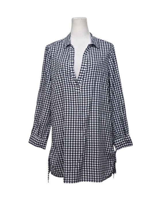 J. Crew Other - J. Crew Navy and White Gingham Swim Coverup Tunic